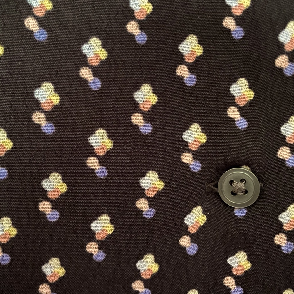 NWT Gap dress, ditsy print on black, button front, pockets size 12 - Picture 4 of 10
